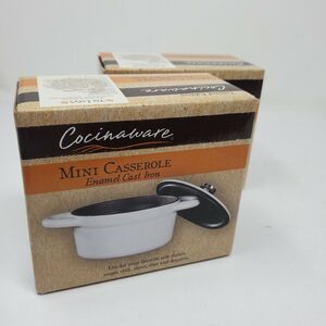Cocinaware-New Mini enamal cast Iron 8oz. Casserole By Cocinaware set of 2